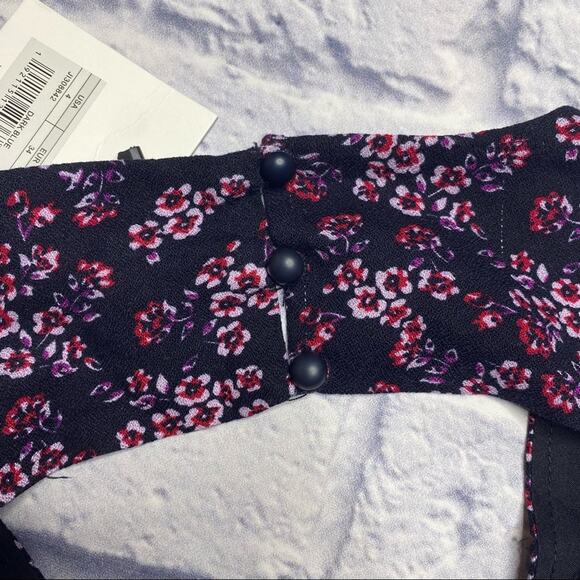 NEW JACK by BB Dakota Swish Swish Deep Blue Ditsy Printed Maxi Jumpsuit - Picture 10 of 10